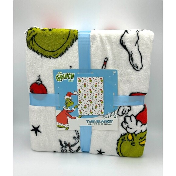 The Grinch Blanket Dr Seuss Christmas Blanket TWIN - Picture 1 of 3